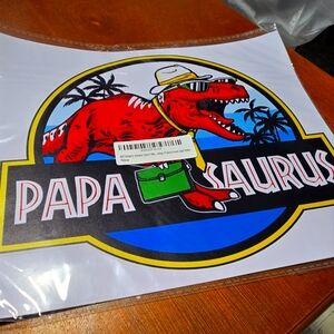 Papa Saurus Dinosaur Graphic sticker